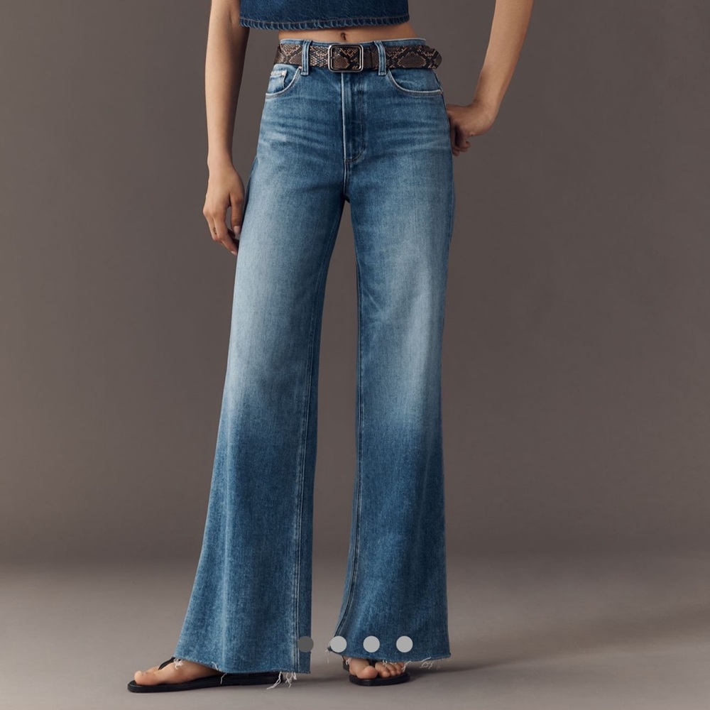 PAIGE Denim Anessa high rise Wide-Leg Jeans in showtime